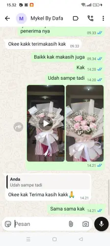 Testimonial Buket Bunga padang sidempuan