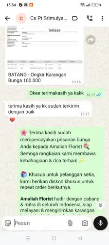 Testimonial Papan Bunga padang sidempuan
