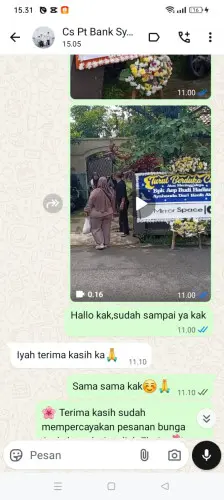 Testimonial Papan Bunga padang sidempuan